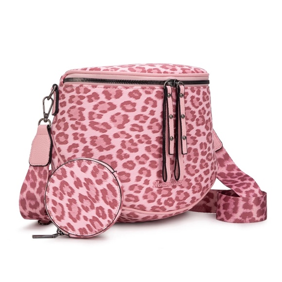 Montana West Spacious Crossbody Bum Bag with Coin Purse -PK-LP - Picture 1 of 6